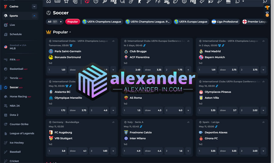 alexander Games and Providers